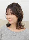 【顔周りカット】透明感グレージュ×くびれウルフレイヤー