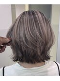 ピンクパールのシャドールーツにブラウンのエンドカラー