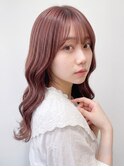髪質改善ブリーチなし透明感カラーピンクベージュ秋カラー
