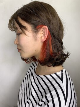 オースト ヘアー ステラ 新宿店(Aust hair Stella) イヤリングカラー☆キャンディオレンジ