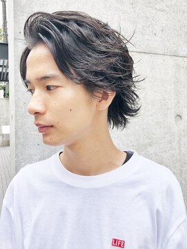 キアラ(Kchiara) アップバング×くせ毛風パーマ×大人パーマ／天神kchiara佐野