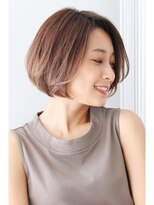 シェノン(hair make CHAINON) 30・40代小顔カットワンサイドショート