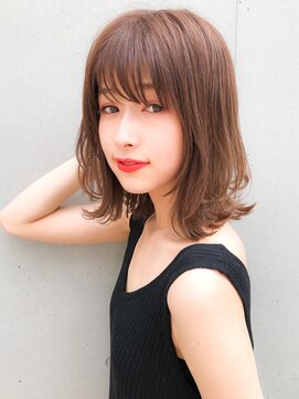 キリ 表参道(kyli) 厚めバング 毛先パーマ外ハネボブ ローライト スリークボブ桐山