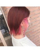 サロンドミルク 原宿(salon de MiLK)&nbsp;インナーペールピンク×ボルドーレッド