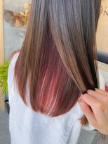 ニコル(NICOLL)&nbsp;ブリーチなしピンクインナーカラー【伊勢崎】【太田】【前橋】