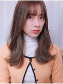 韓国風ロングレイヤースタイル