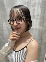 ロンド ストラーダ 心斎橋(Lond strada)&nbsp;マチルダボブ×インナーグレージュ【髪質改善/縮毛矯正】