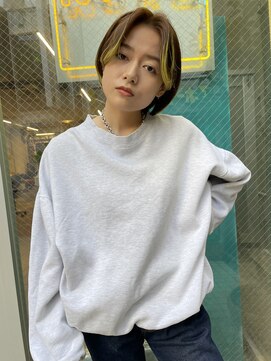 ノラキチジョウジ(NORA KICHIJOJI) ウルフボブロングレイヤー耳かけフェイスレイヤーレイヤーボブ