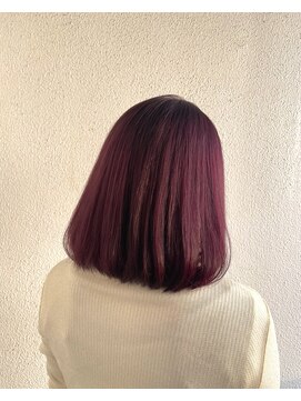 オーガスト ヘア ネイル(AUGUST hair nail) ローズピンク／ブリーチ1回～／横浜／ハイトーン