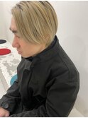 ハイトーンカラー×メンズセンターパート