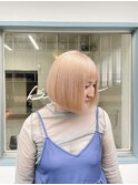 ミルクティーベージュ　ボブ