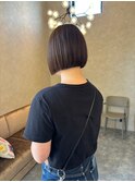 ショートカット丸みショート耳掛けひし形ハンサムショート小顔