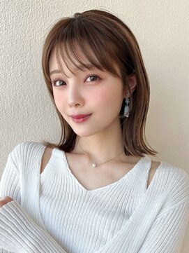 アフロート ディル(AFLOAT D'L) ミディアムレイヤーカット外ハネ小顔くびれヘアメルティカラー