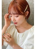 熊本　丸みボブ　お呼ばれアレンジ　暖色カラー　髪質改善Arisa.