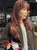【大久保】ブリーチ2回クリーミーピンクレイヤーカット