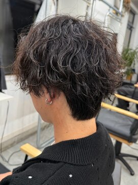 フゥ 宇都宮(FeU) 栃木メンズパーマメンズカットセンターパートメンズマッシュ緩め