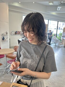 ロックワークオレンジ 西中島店(ROCK WORK ORANGE) 【お客様Photo】 抜け感　ボブパーマ♪