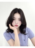 韓国ヘア　レイヤーカット　顔まわり
