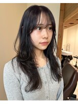 メゾンシアー(Maison Sheer) ロングウルフレイヤー / lavender gray