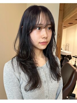 メゾンシアー(Maison Sheer) ロングウルフレイヤー / lavender gray