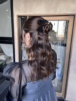 エラ(ere) カチモリヘア ハーフアップ 結婚式ヘアセット ヘアアレンジ