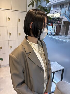 シエル バイ ケンジ 登戸 生田(CIEL by KENJE) 平行ボブ/切りっぱなし/まとまるボブ/10代20代