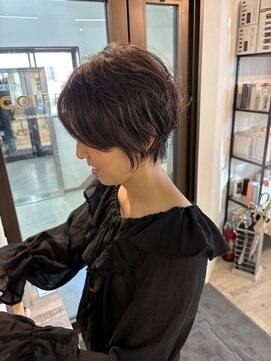 シャンプーボーイ 佐賀(SHAMPOO BOY) 大人ショートボブ丸みショートカットマッシュショート前髪あり