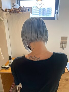  fit stand 千葉/ショートボブ/カット/パーマ/ダブルカラー/トリートメント/縮毛矯正 イメチェン/ピンクベージュ/アンブレラカラー[千葉]