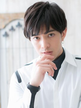 モッズヘア メン 仙台愛子駅前店(mod's hair men) 20代30代斜めバング立ち上げ重めクロップラウンドマッシュb仙台