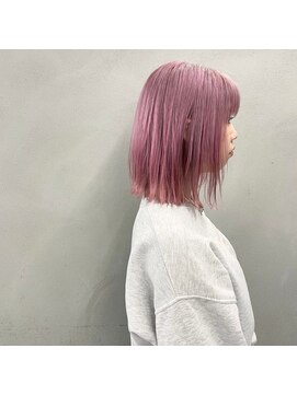 タグ(#tag) #肩ボブ×ハイトーンピンクカラー