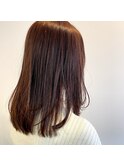 艶髪セミロング×暖色系カラー