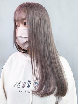 アルバム 池袋(ALBUM) くすみベージュ_ホワイトグレージュこなれミディ_ba383642