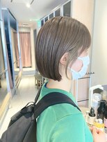 ヘアサロンガリカアオヤマ(hair salon Gallica aoyama)&nbsp;【坂本拓麻】大人かわいい耳かけショートボブぱっつんボブ<青山>