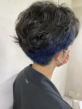 アジールヘア 東上野店(agir hair) 20代30代大人かっこいい透明感★ブルーインナーカラー【上野】