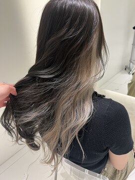 アールプラスヘアサロン(ar+ hair salon) インナーカラー　ホワイトベージュ