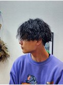 ハイライト/マッシュパーマ/束感/波巻き/メンズ