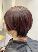 ショート×ピンクブラウン