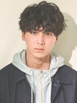 ディッセンバー 神宮前(December)&nbsp;ニュアンスパーマアッシュブラックウルフ波巻きスパイラル渋谷