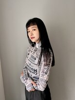 ユイル(Uil)&nbsp;小顔前髪顔周りレイヤー×グレージュカラー デザインカラー