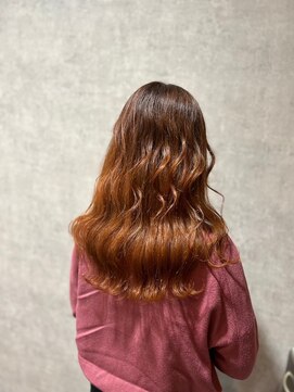 ヘアーワークス ボナ(HAIR WORKS bona.) ロングウェーブパーマ×髪質改善カラー/グラデーション