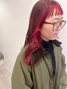 ラヴィズム 長岡店(LUVISM) インナーカラーピンクダブルカラーブリーチ長岡/新潟/宮関