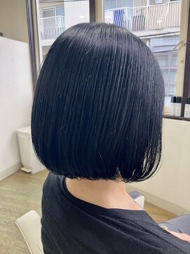 フェリシータ 総持寺店(felicita) ワンレンボブ/切りっぱなしボブ/内巻きボブ/黒髪/ストレートボブ