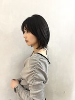 小森谷,黒髪,ボブルフ,ネビージュ,小顔,ワンレンj80