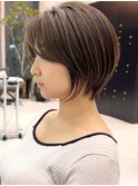 ショートヘアショートボブ縮毛矯正白髪ぼかし表参道青山30代