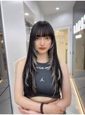 インナーエクステ/ハイレイヤー/ミニウルフ/ホワイトグレージュ