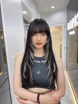 ラピス 渋谷本店(Lapis) インナーエクステ/ハイレイヤー/ミニウルフ/ホワイトグレージュ