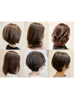 暗くなりすぎない上品な白髪ぼかし・グレイカラーが人気☆ 髪質改善と組み合わせて叶える、うるツヤ質感 ♪