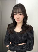 チョコレートブラウン　ブリーチなし　透明感　顔周り