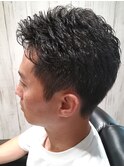 新発田万代理容バーバーアイロンパーマクセ毛風濡れパン色気渋い
