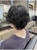 【中目黒】黒髪ショートウルフパーマ☆大人ショートレイヤー
